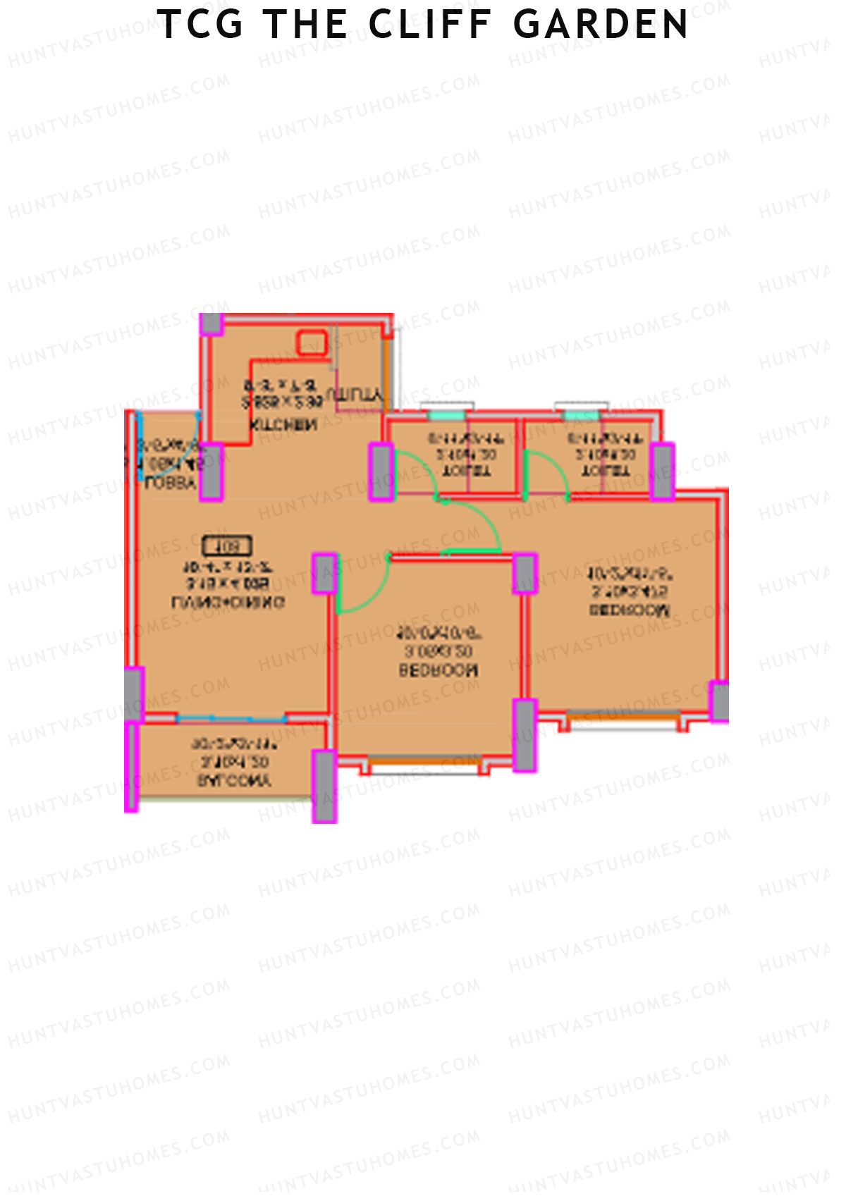 TCG The Cliff Garden Carnation Unit 5 Floor Plan