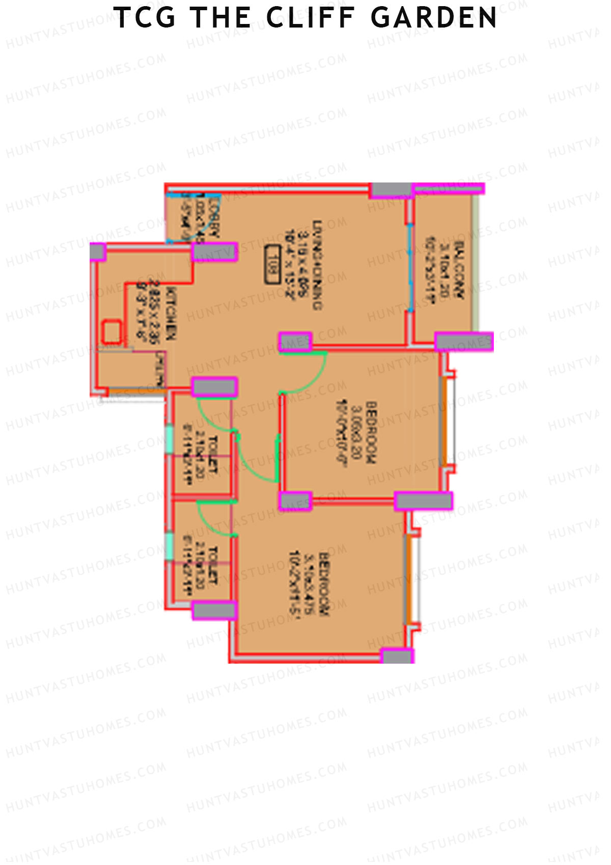 TCG The Cliff Garden Erica Unit 8 Floor Plan
