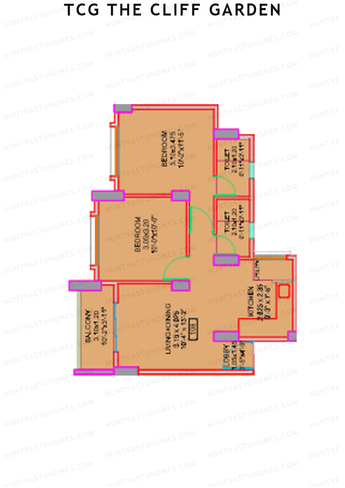 TCG The Cliff Garden Tower Fern Unit 4 Floor Plan