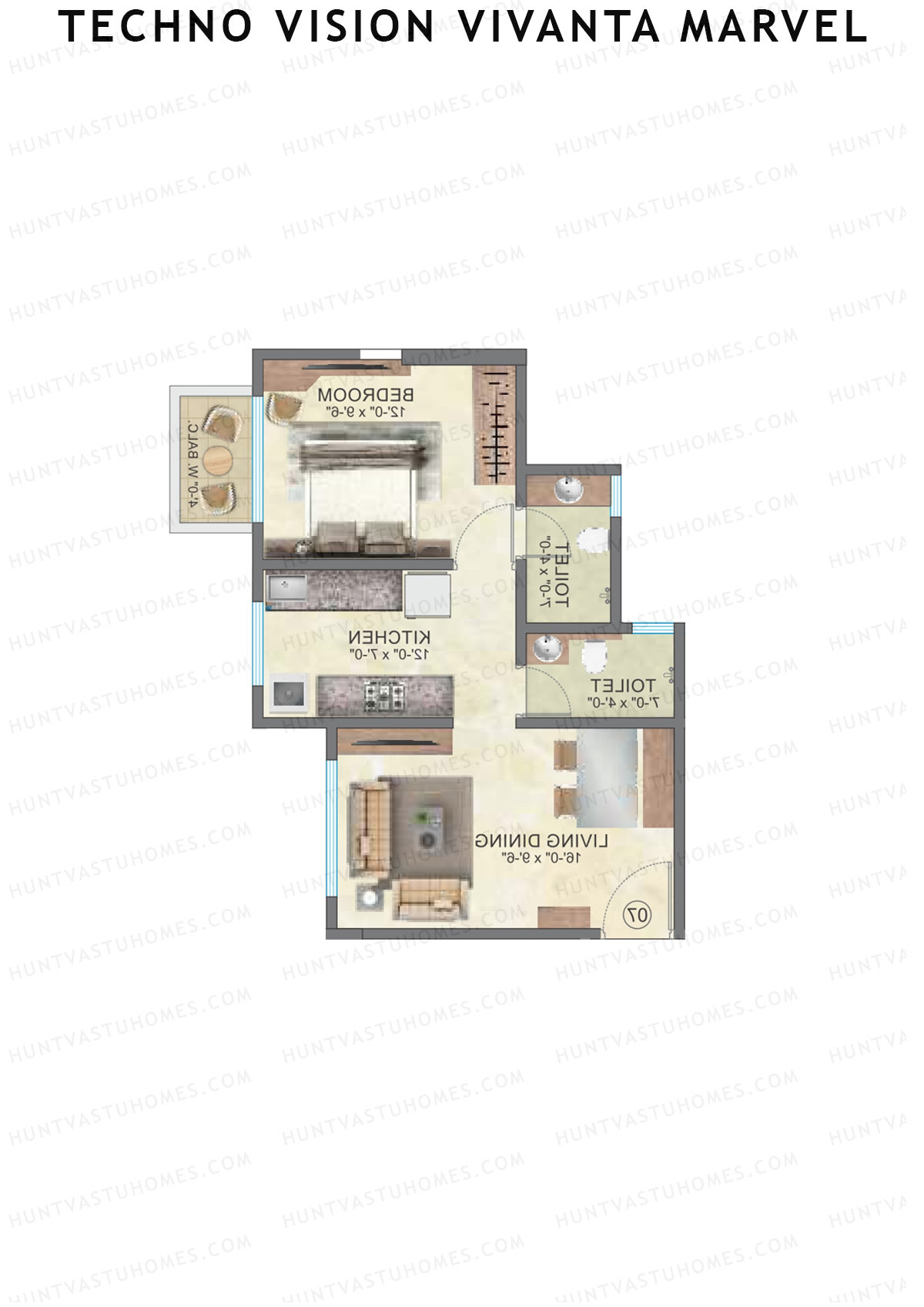Techno Vision Vivanta Marvel Block A Unit 2 Floor Plan