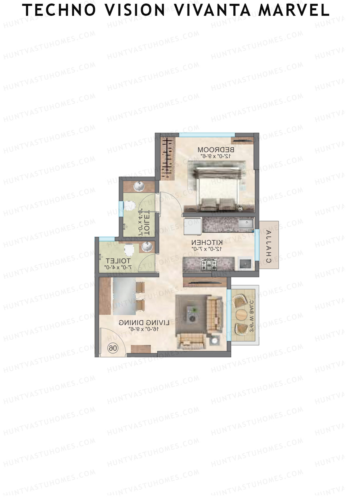Techno Vision Vivanta Marvel Block A Unit 3 Floor Plan