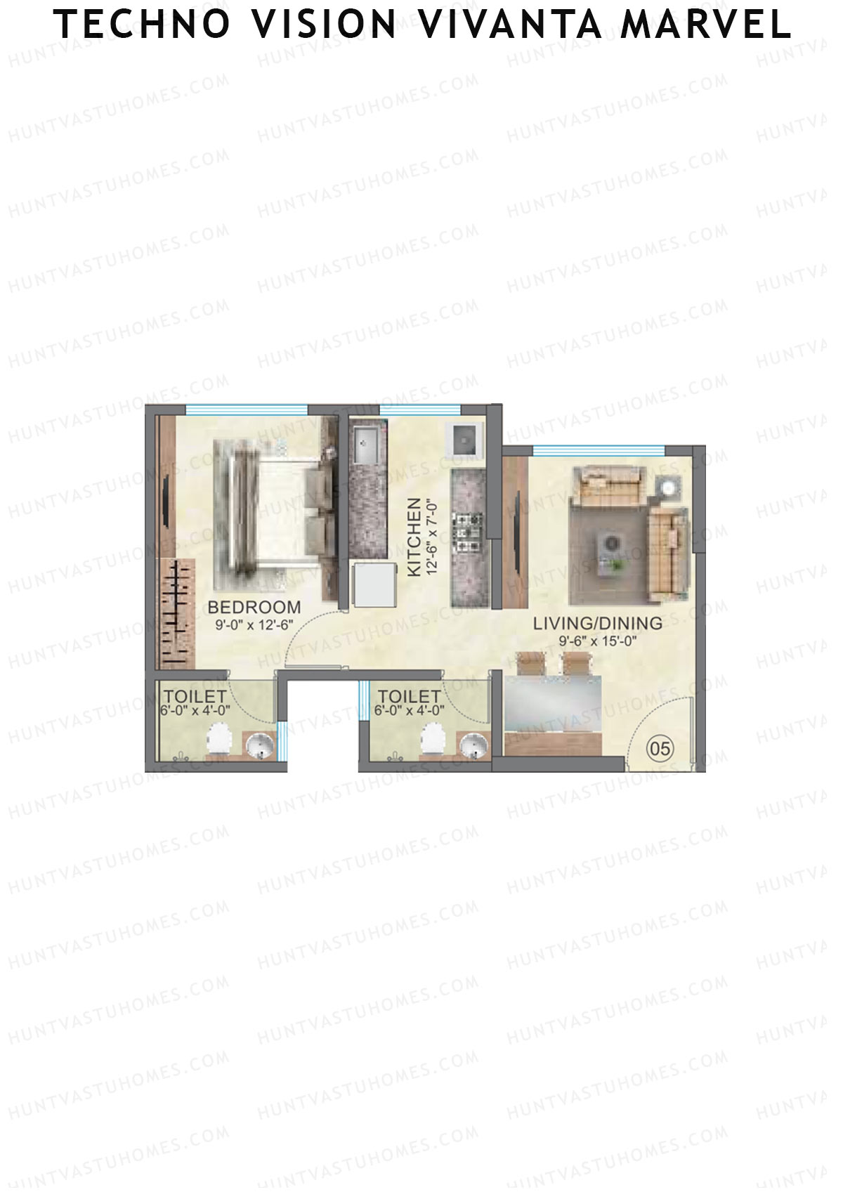 Techno Vision Vivanta Marvel Block A Unit 5 Floor Plan