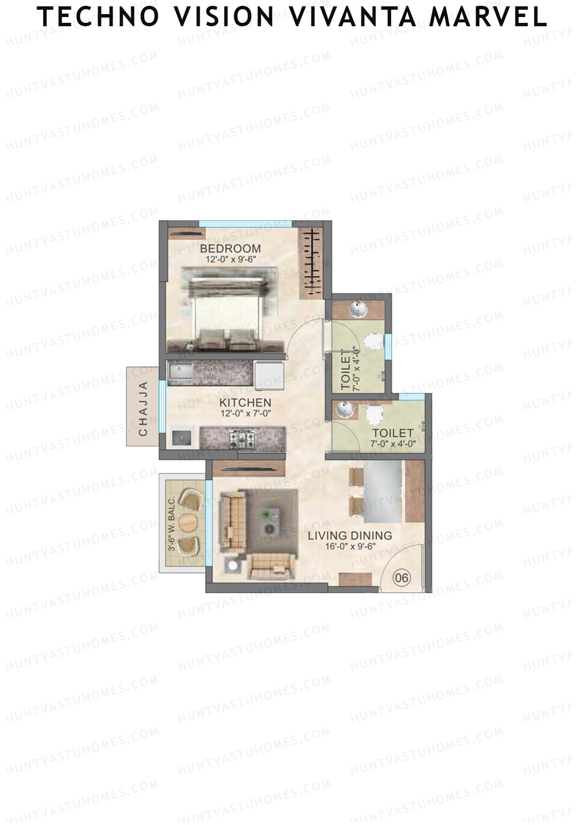 Techno Vision Vivanta Marvel Block A Unit 6 Floor Plan