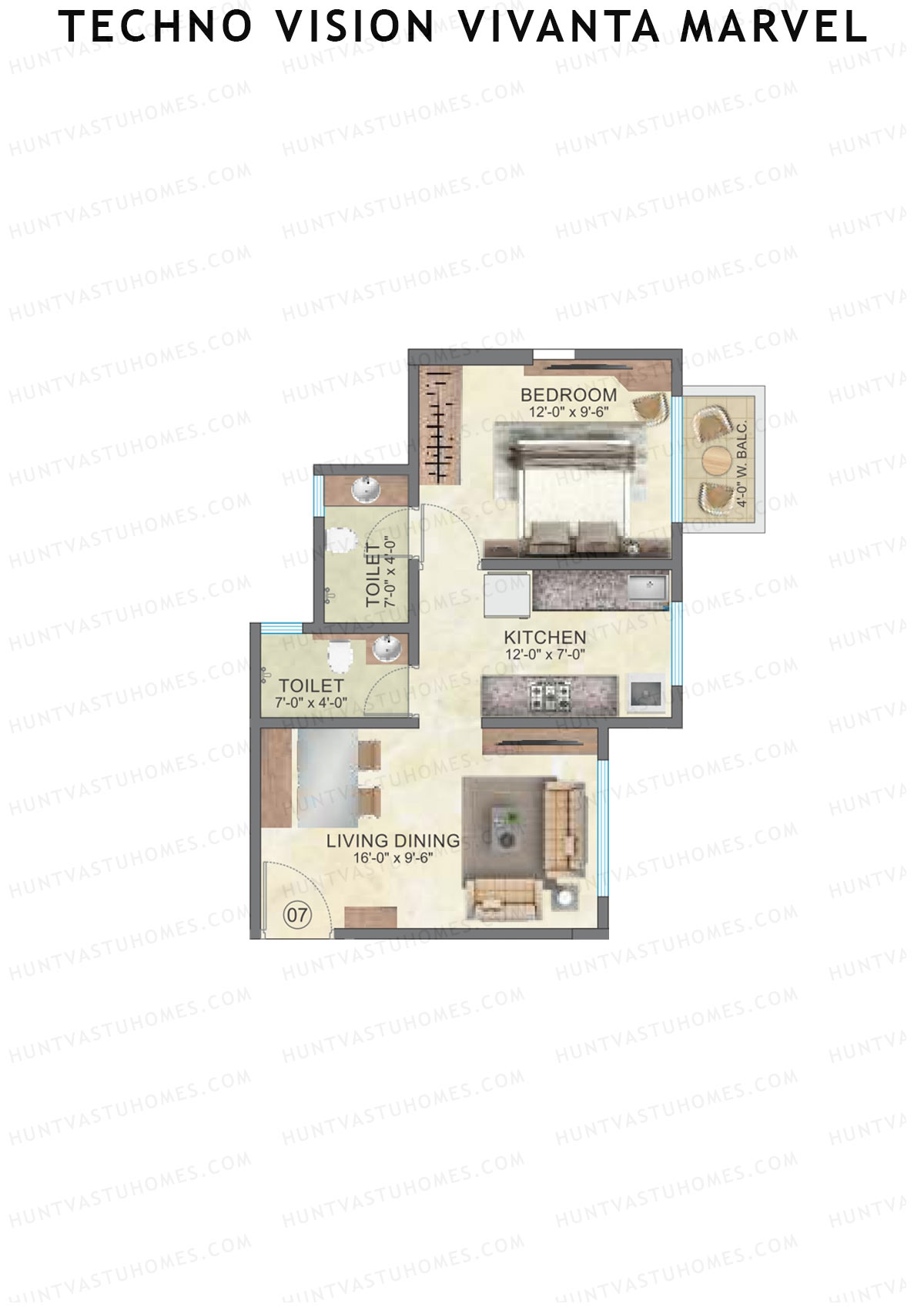 Techno Vision Vivanta Marvel Block A Unit 7 Floor Plan