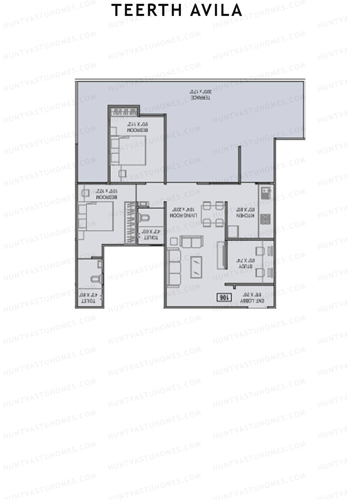 Teerth Avila Tower A Unit 6 Floor Plan