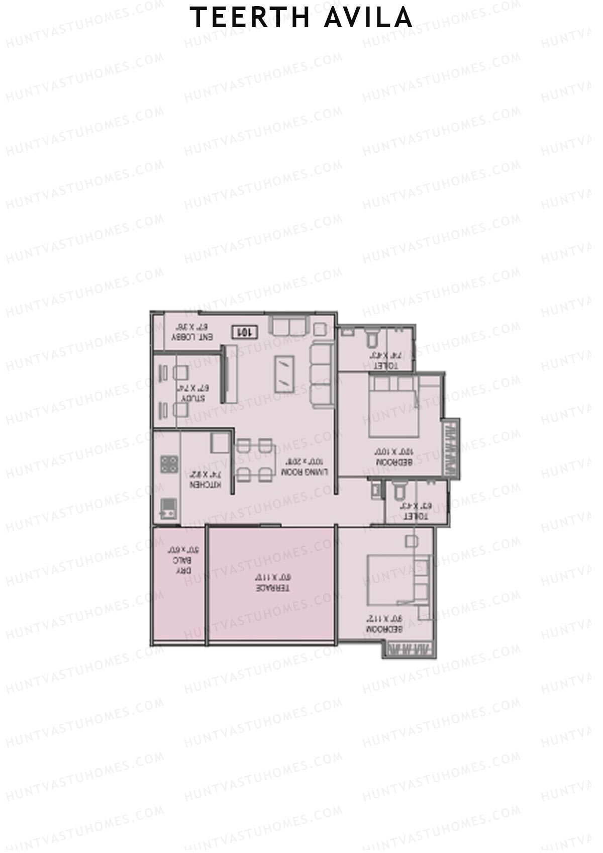 Teerth Avila Tower B Unit 1 Floor Plan