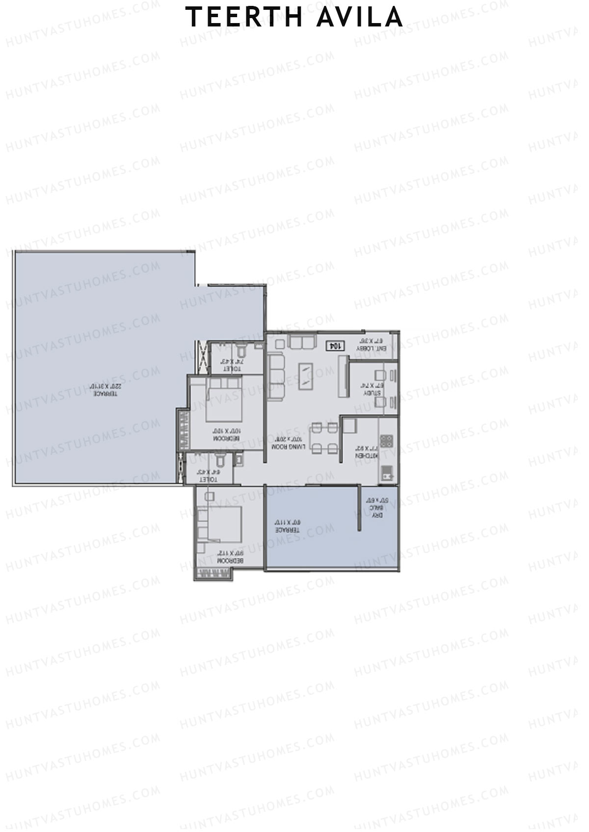Teerth Avila Tower B Unit 4 Floor Plan