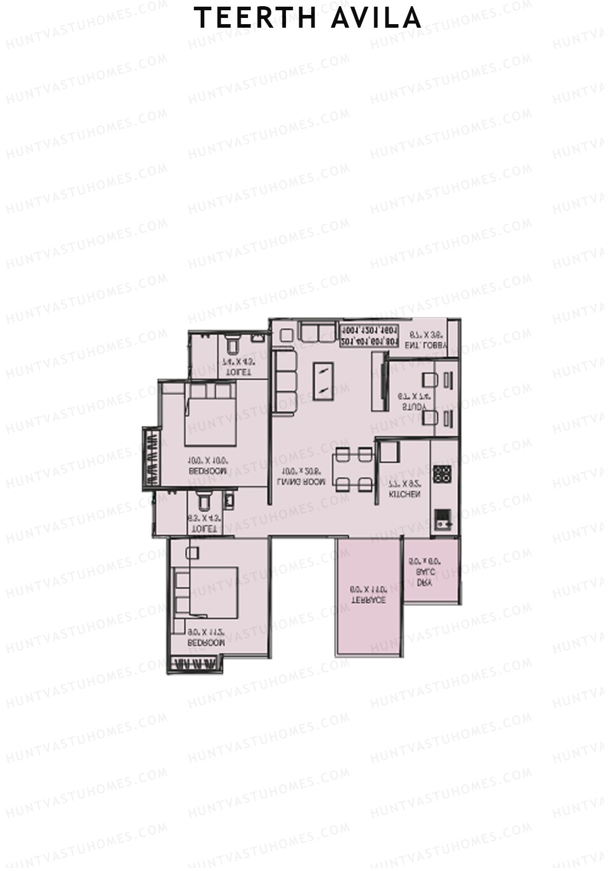 Teerth Avila Tower B Unit 4 Floor Plan