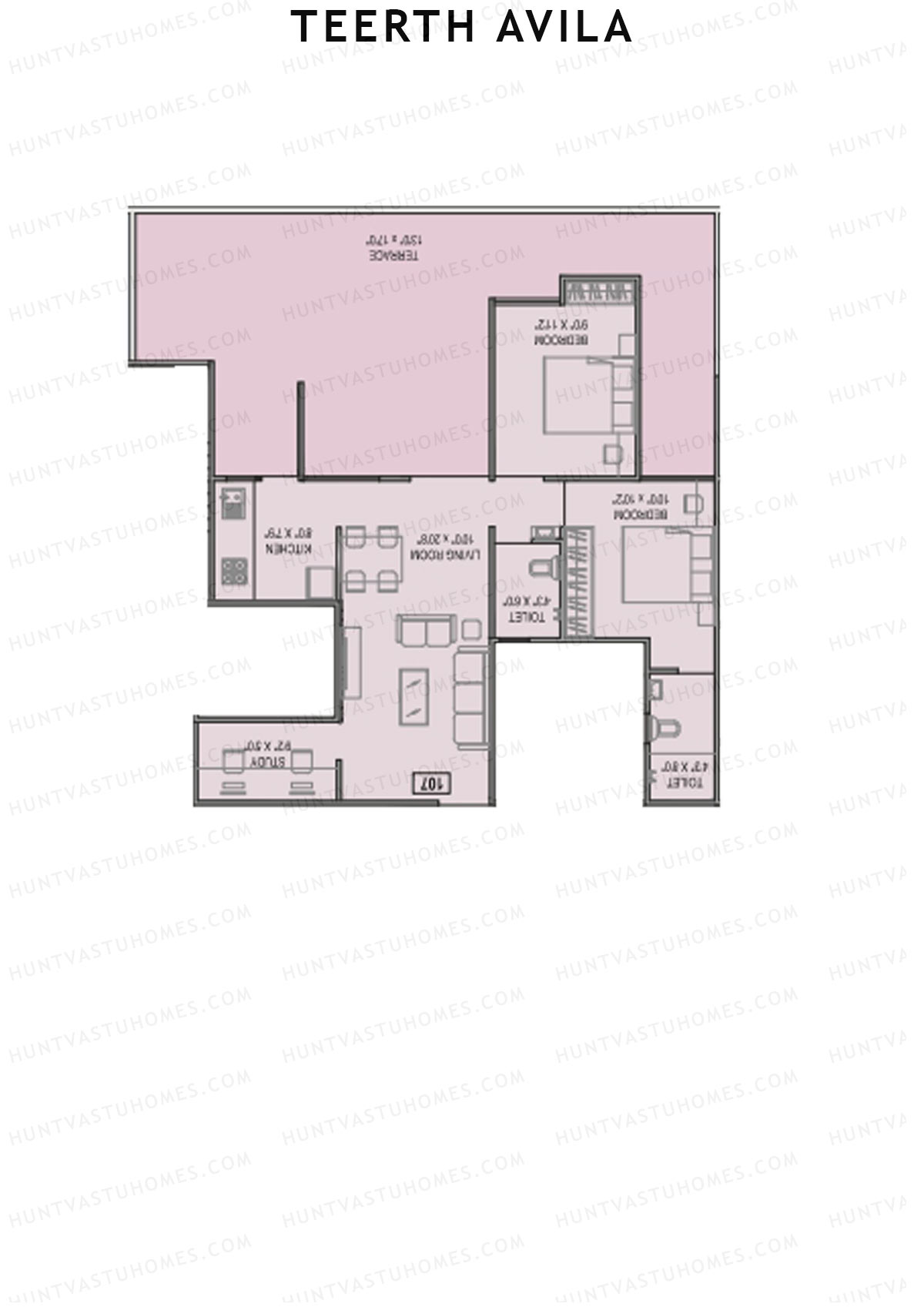 Teerth Avila Tower B Unit 7 Floor Plan