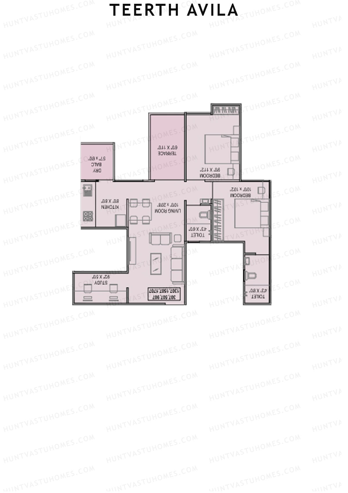 Teerth Avila Tower B Unit 7 Floor Plan