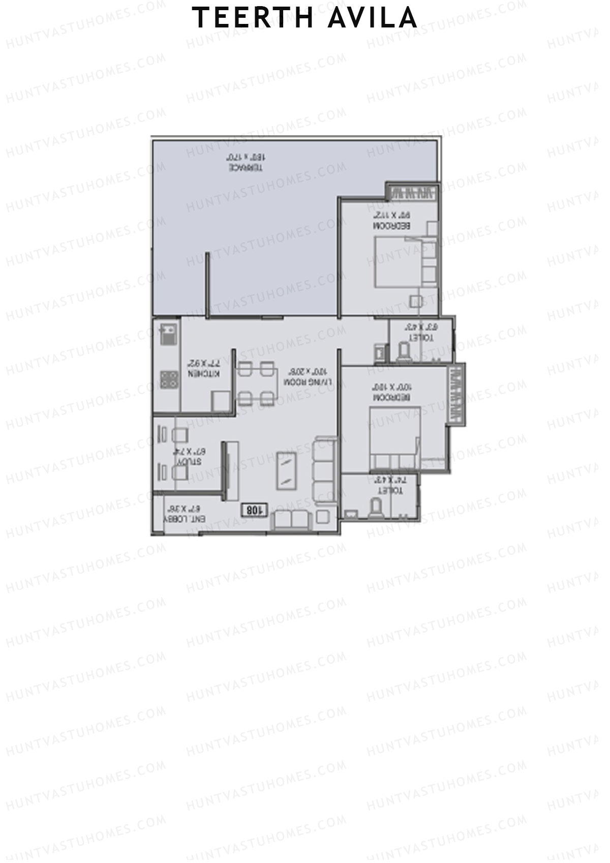 Teerth Avila Tower B Unit 8 Floor Plan