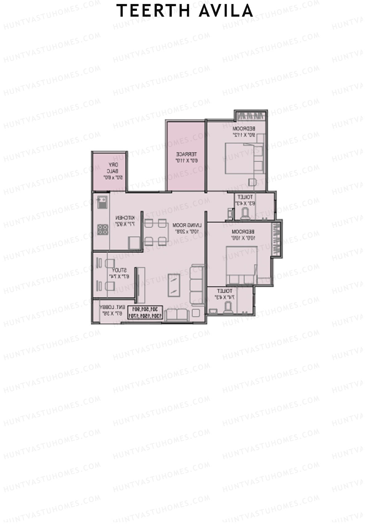 Teerth Avila Tower B Unit 8 Floor Plan