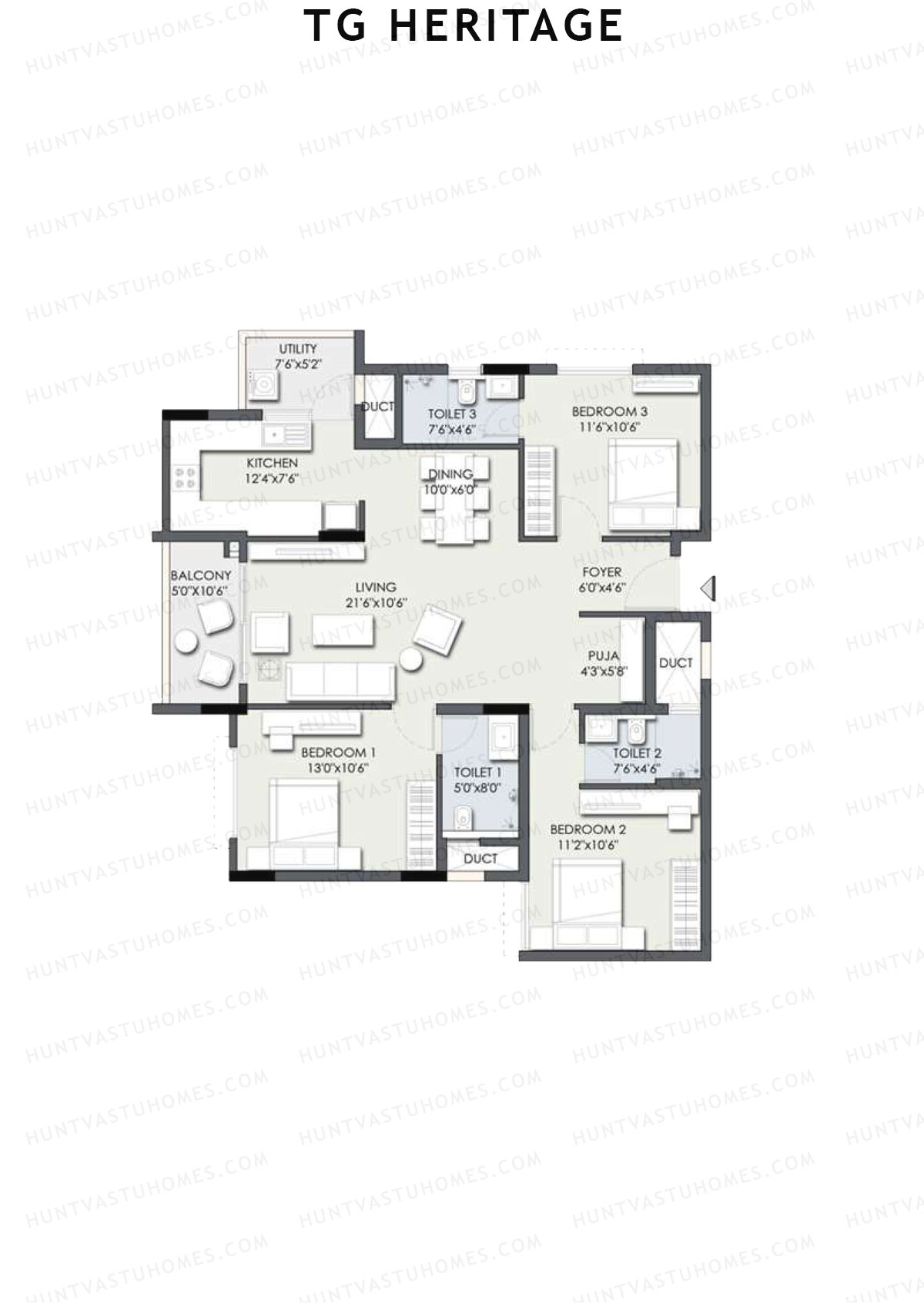 TG Heritage Block A Unit 12 Floor Plan