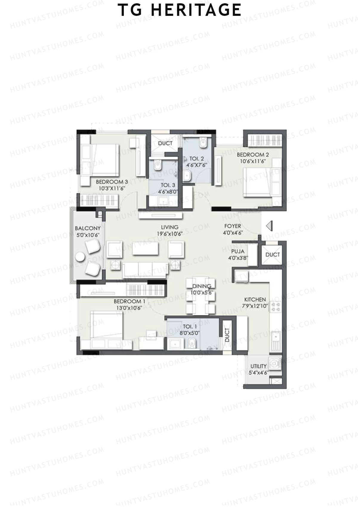 TG Heritage Block A Unit 15 Floor Plan