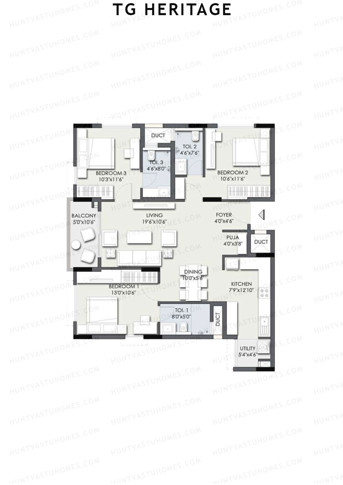 TG Heritage Block A Unit 16 Floor Plan