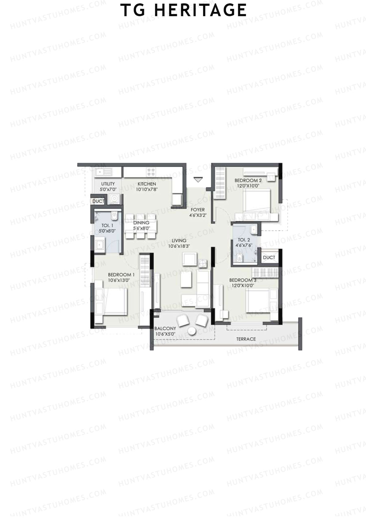 TG Heritage Block A Unit 1 Floor Plan