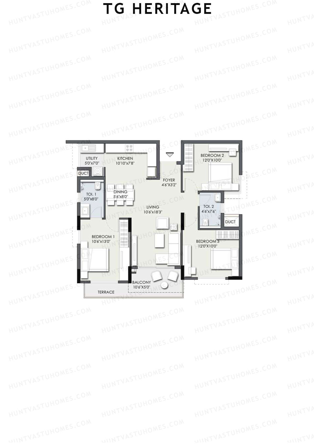 TG Heritage Block A Unit 2 Floor Plan