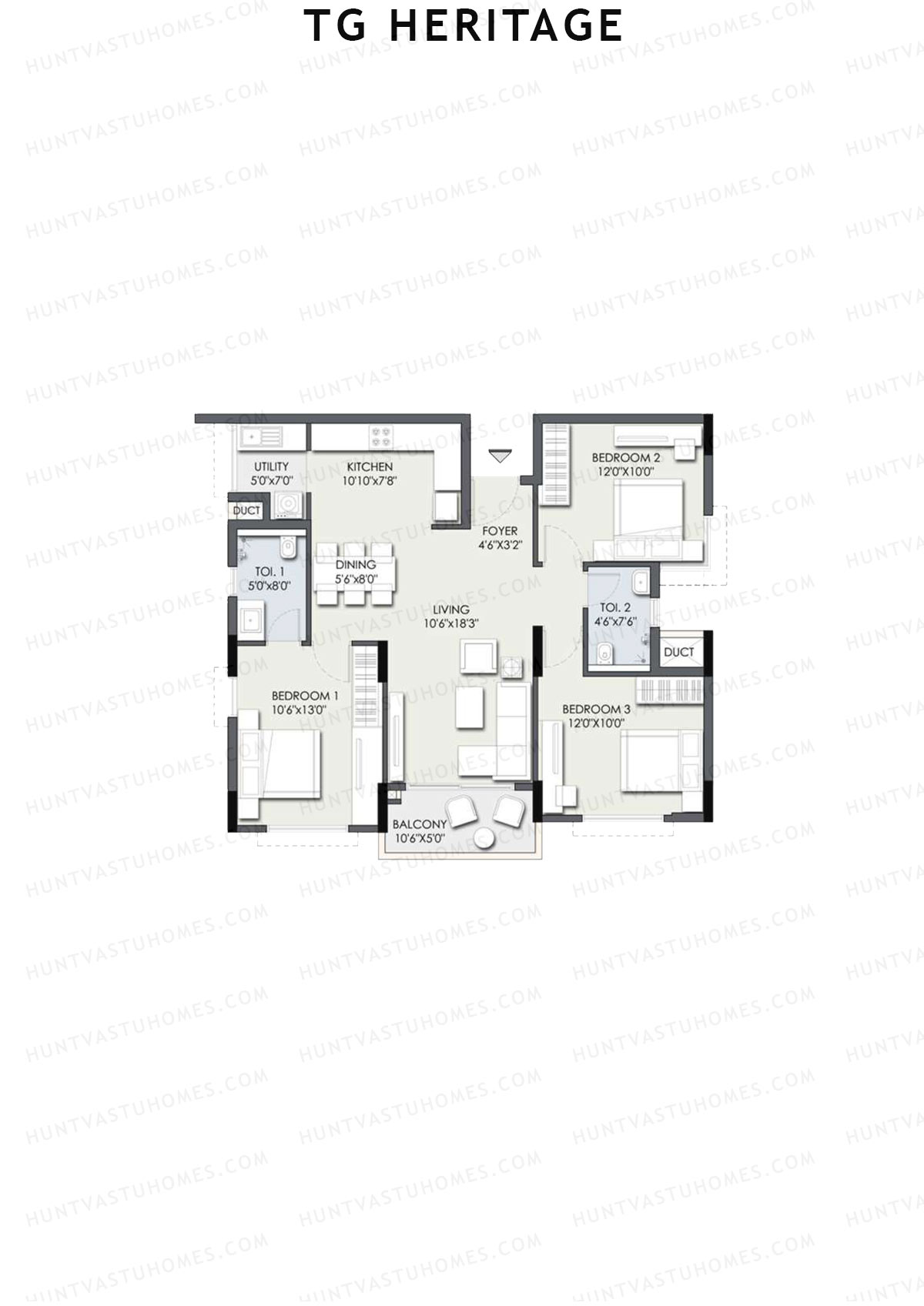 TG Heritage Block A Unit 2 Floor Plan