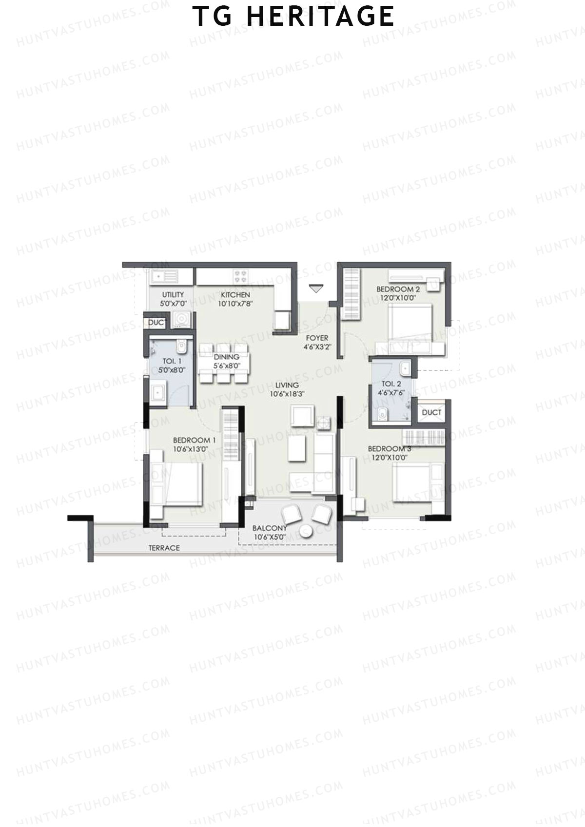 TG Heritage Block A Unit 4 Floor Plan