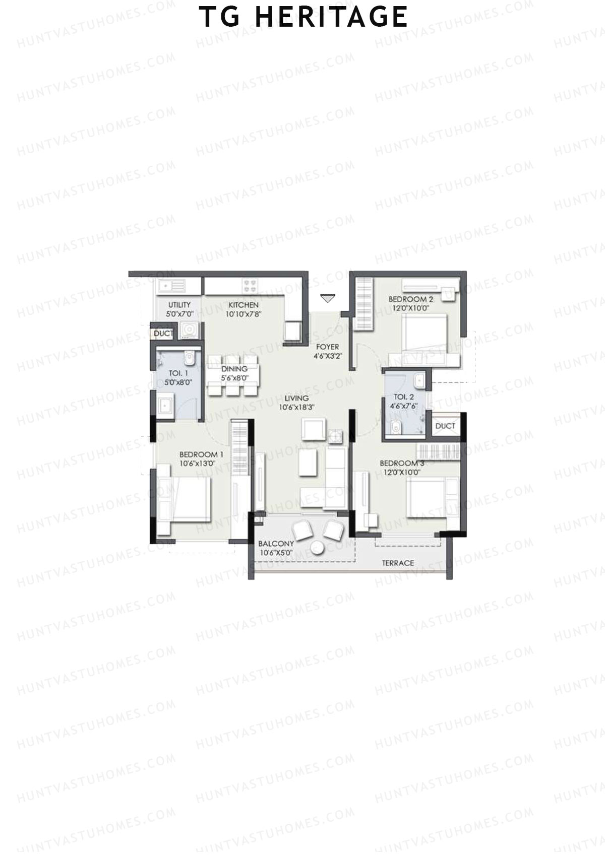 TG Heritage Block A Unit 5 Floor Plan