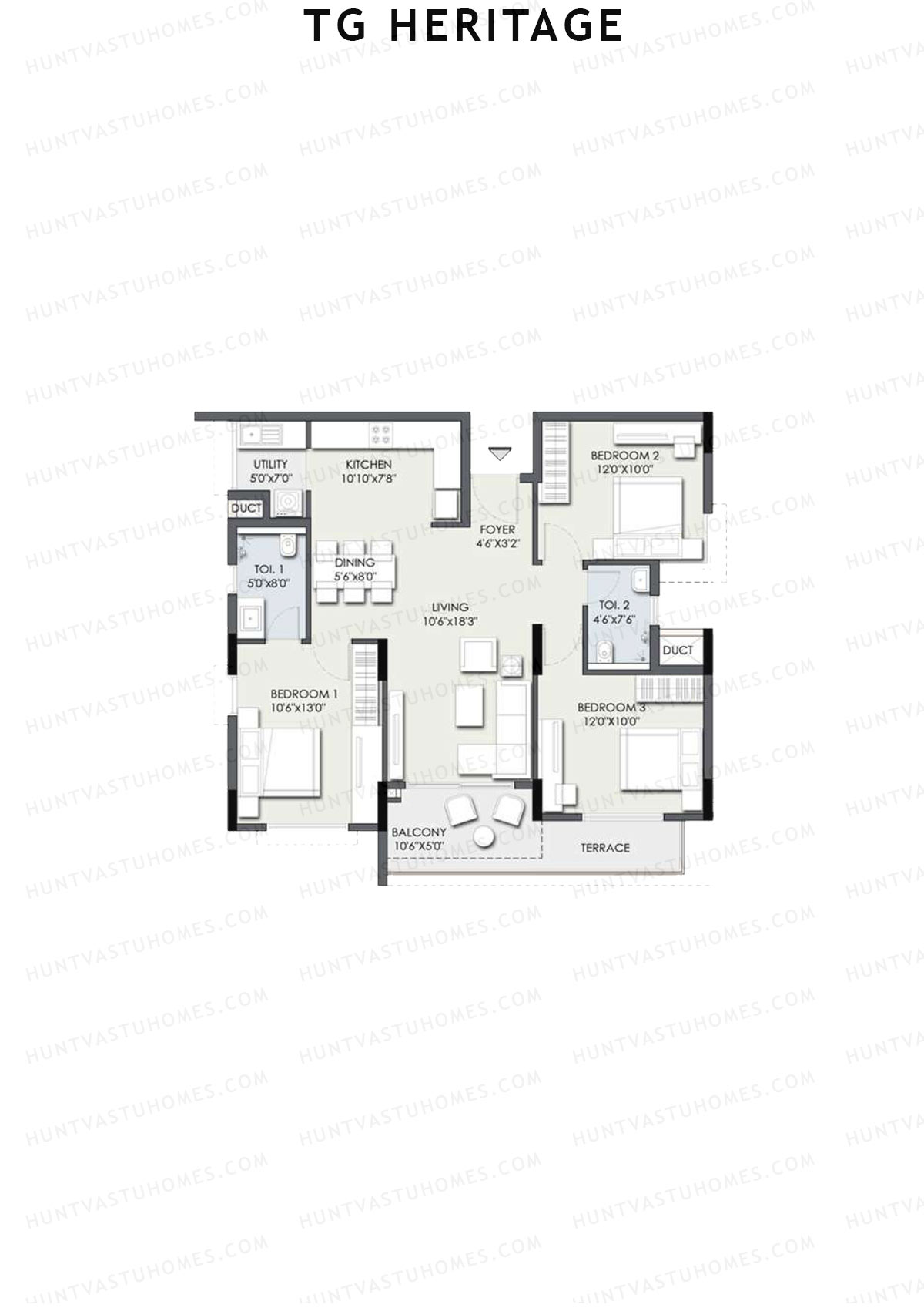 TG Heritage Block A Unit 6 Floor Plan