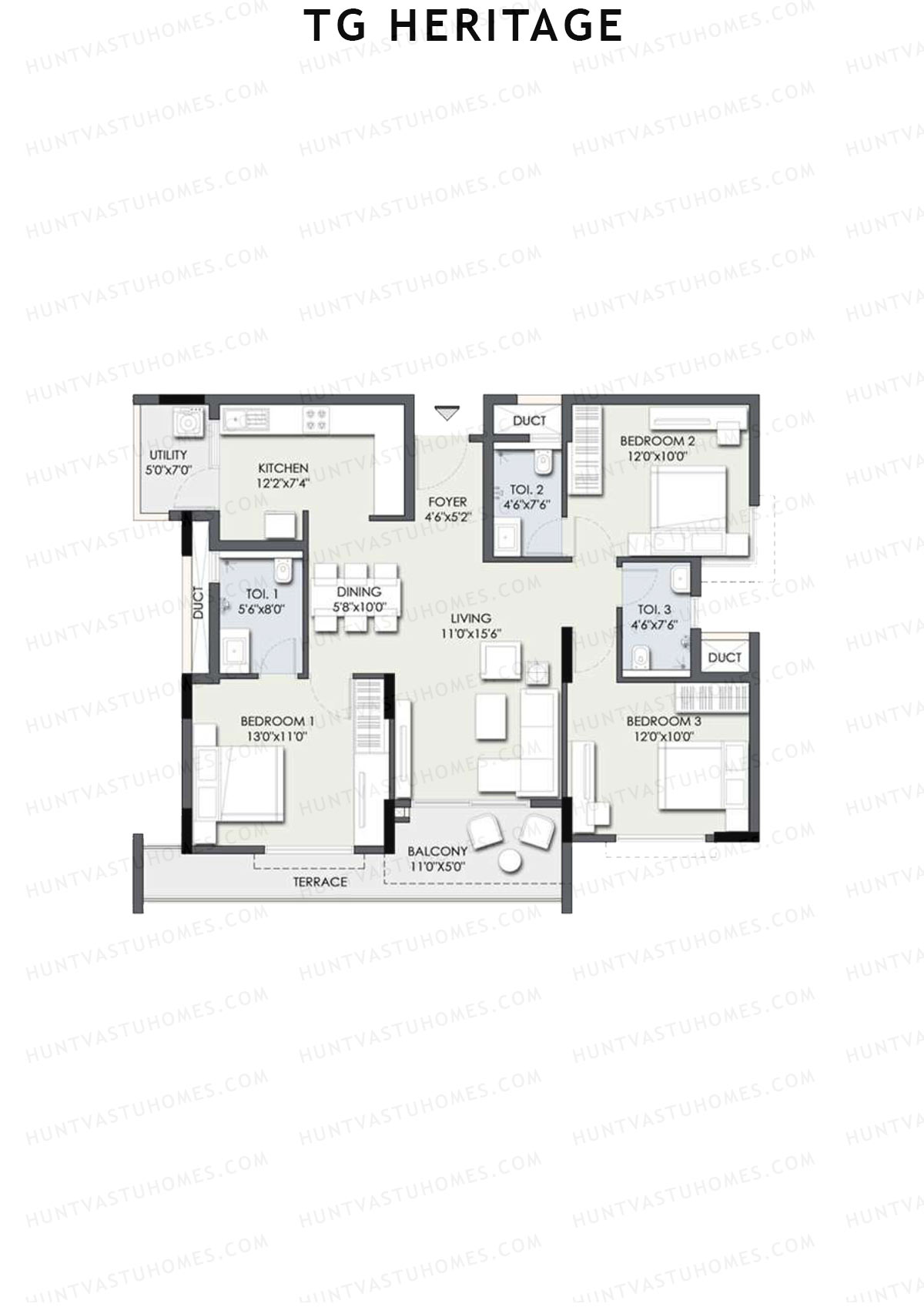TG Heritage Block A Unit 7 Floor Plan