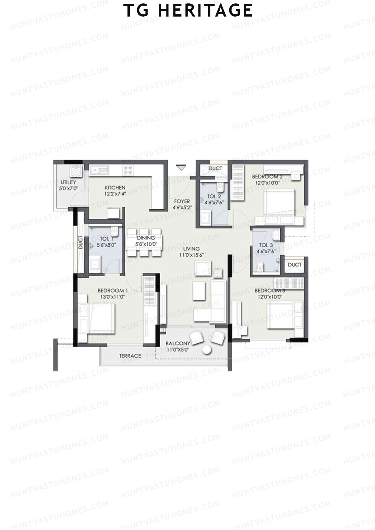 TG Heritage Block A Unit 7 Floor Plan