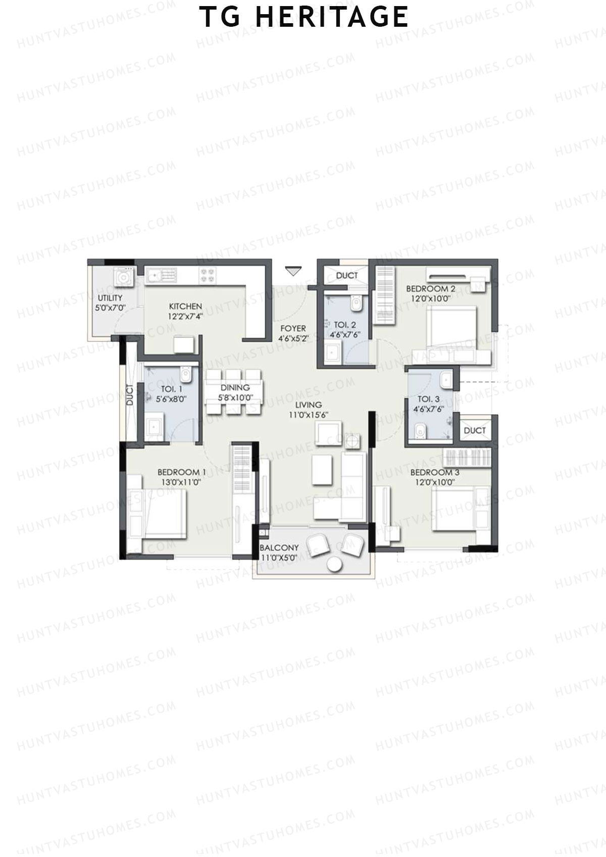 TG Heritage Block A Unit 7 Floor Plan