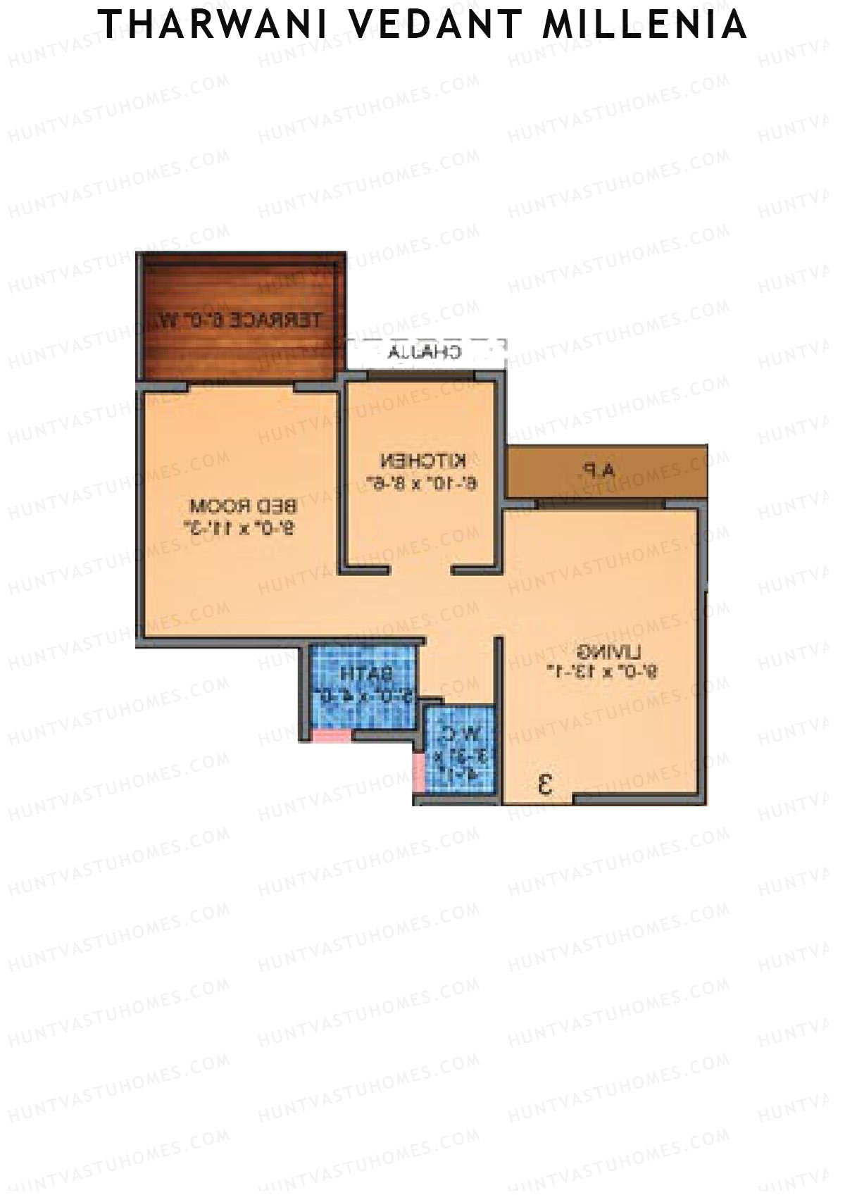 Tharwani Vedant Millenia Tower B Unit 4 Floor Plan