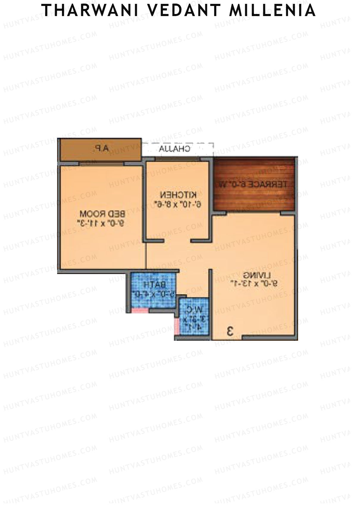 Tharwani Vedant Millenia Tower B Unit 4 Floor Plan