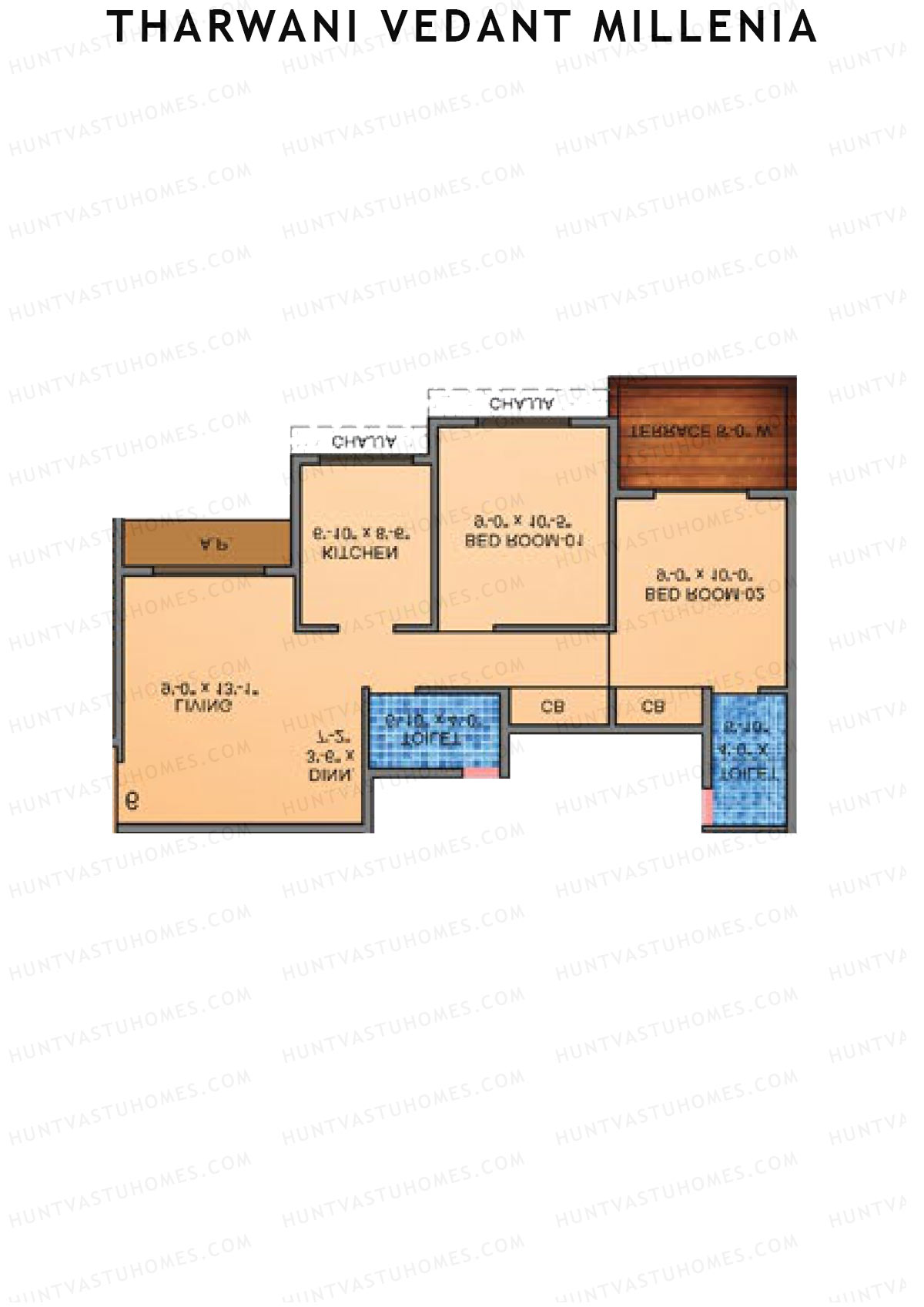 Tharwani Vedant Millenia Tower B Unit 5 Floor Plan