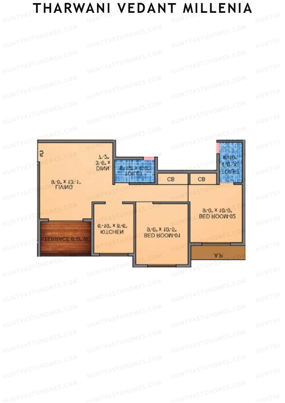 Tharwani Vedant Millenia Tower B Unit 6 Floor Plan