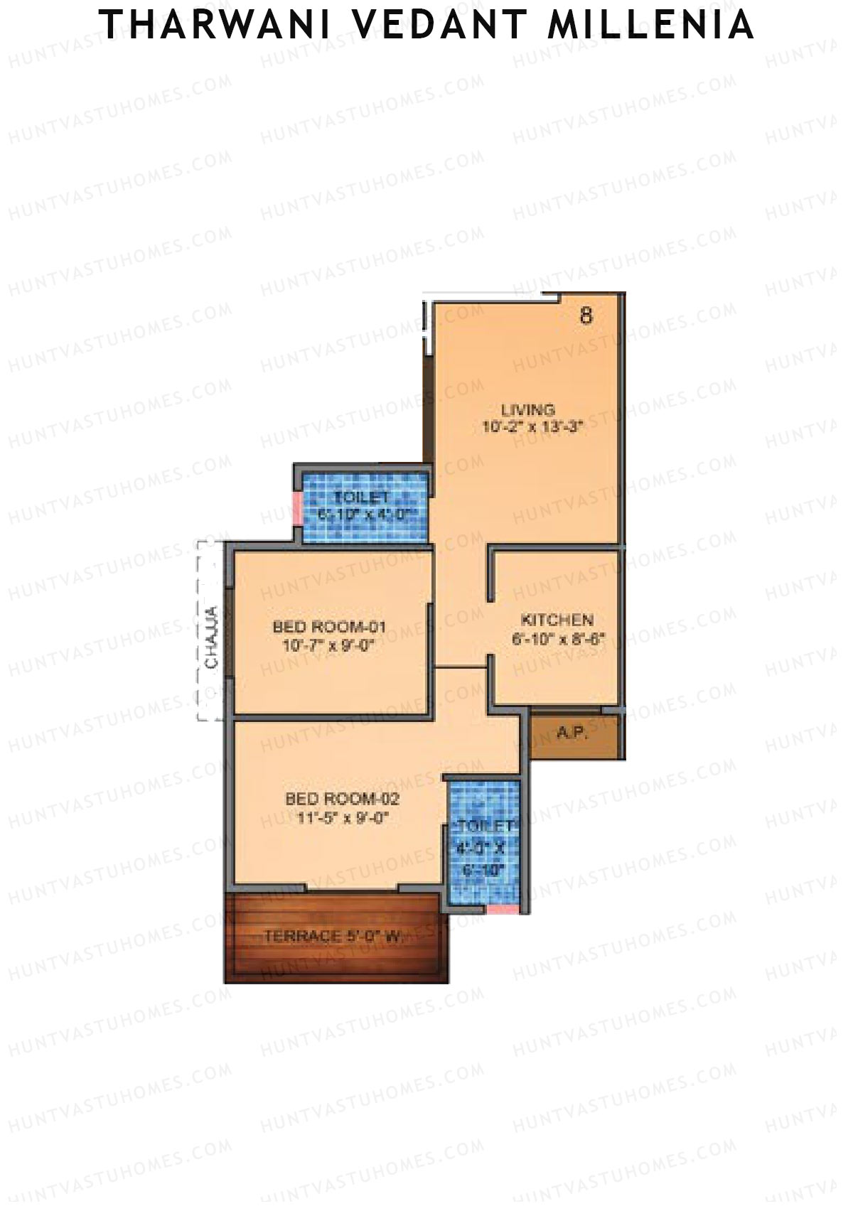 Tharwani Vedant Millenia Tower B Unit 8 Floor Plan