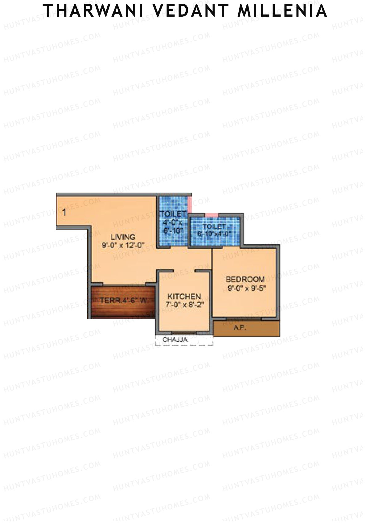 Tharwani Vedant Millenia Tower C Unit 1 Floor Plan