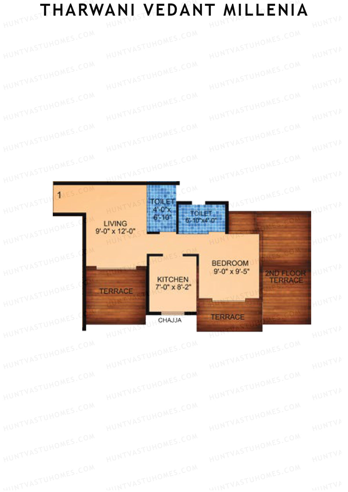 Tharwani Vedant Millenia Tower C Unit 1 Floor Plan