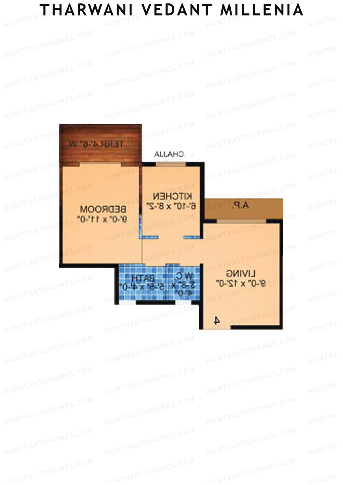 Tharwani Vedant Millenia Tower C Unit 3 Floor Plan