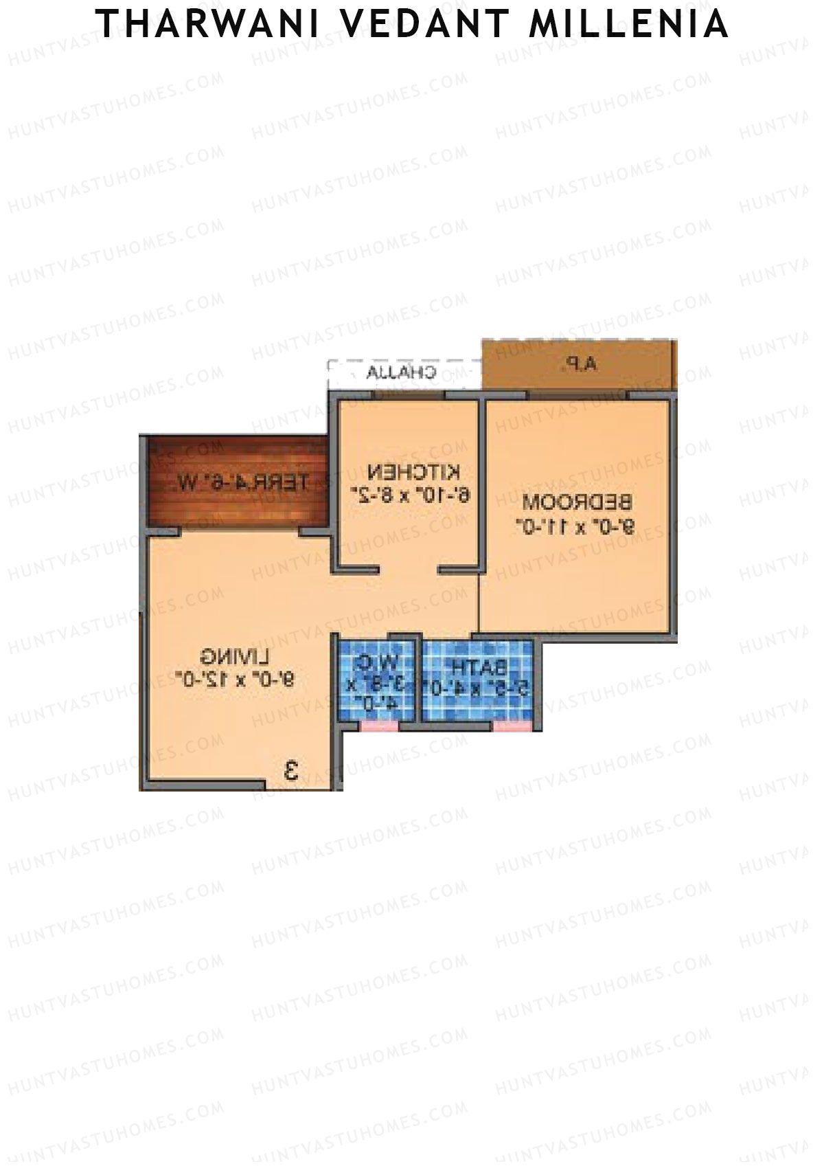 Tharwani Vedant Millenia Tower C Unit 4 Floor Plan