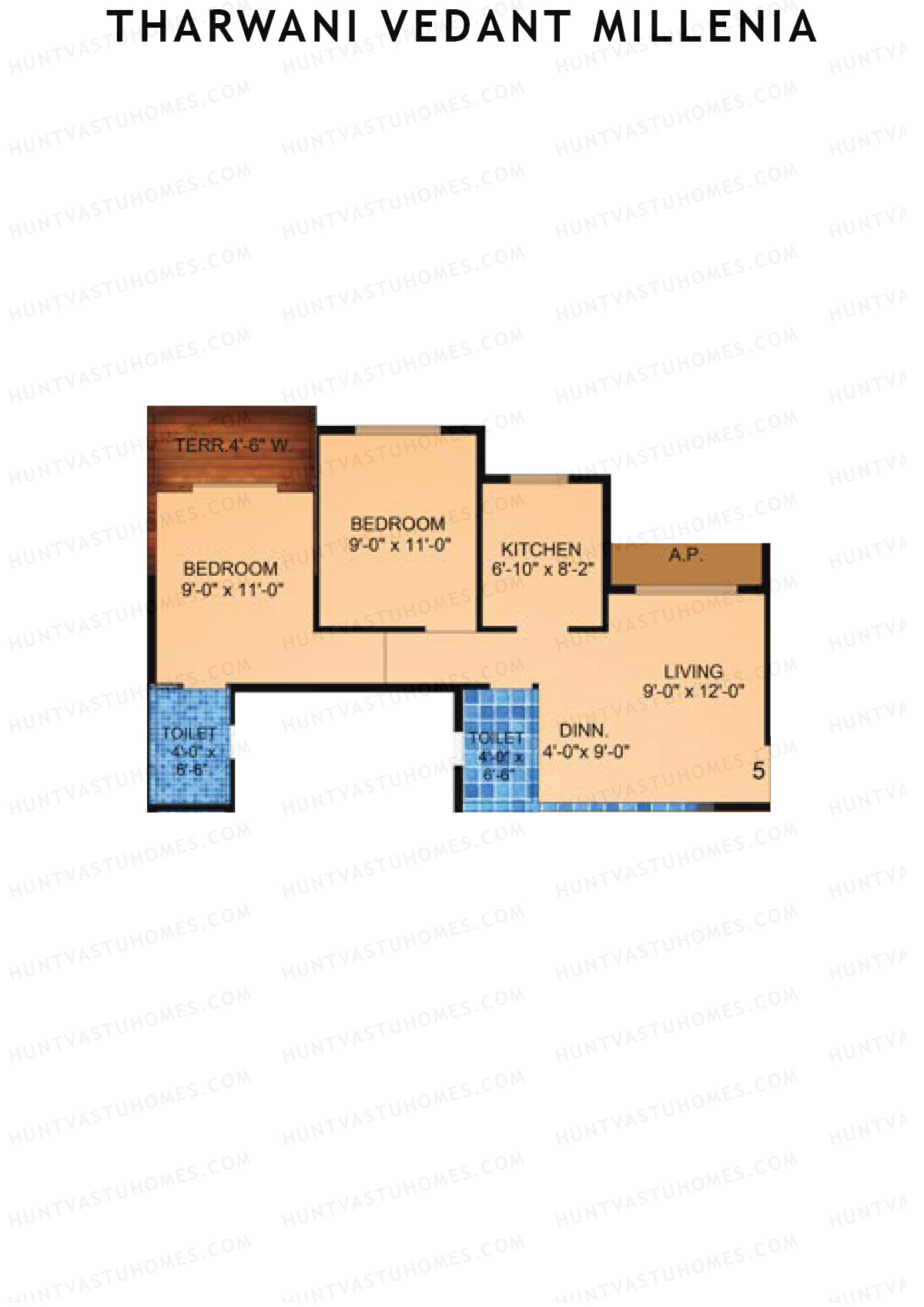 Tharwani Vedant Millenia Tower C Unit 5 Floor Plan
