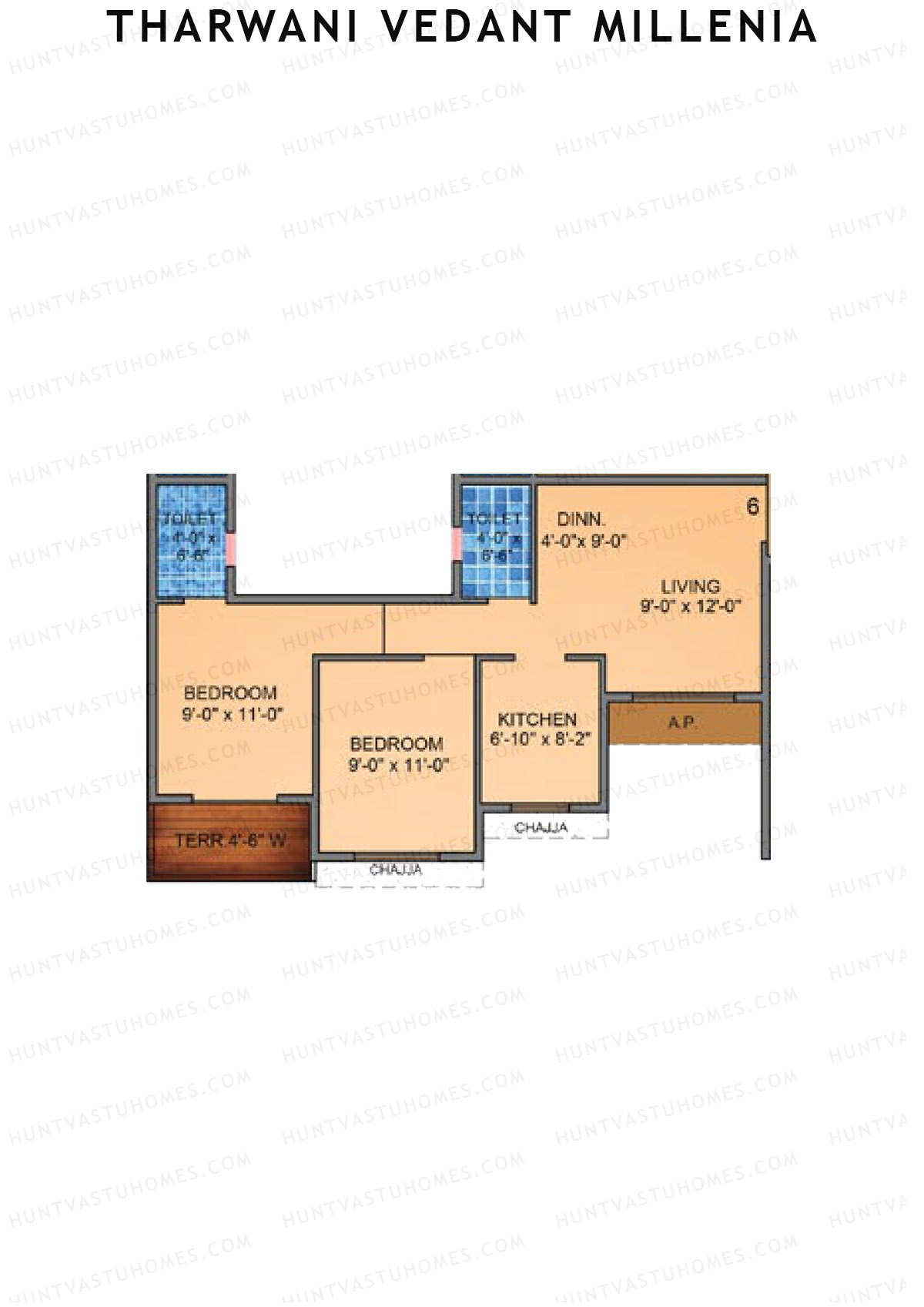 Tharwani Vedant Millenia Tower C Unit 6 Floor Plan