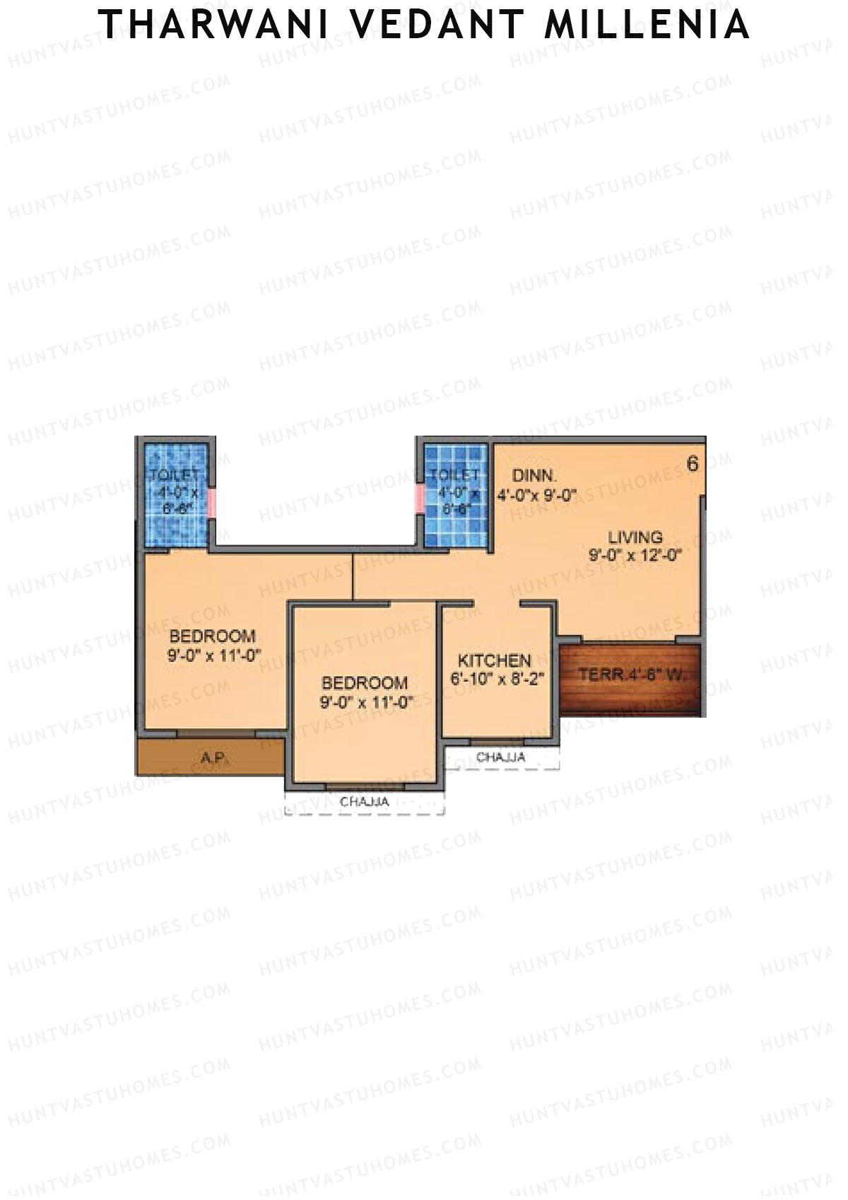 Tharwani Vedant Millenia Tower C Unit 6 Floor Plan