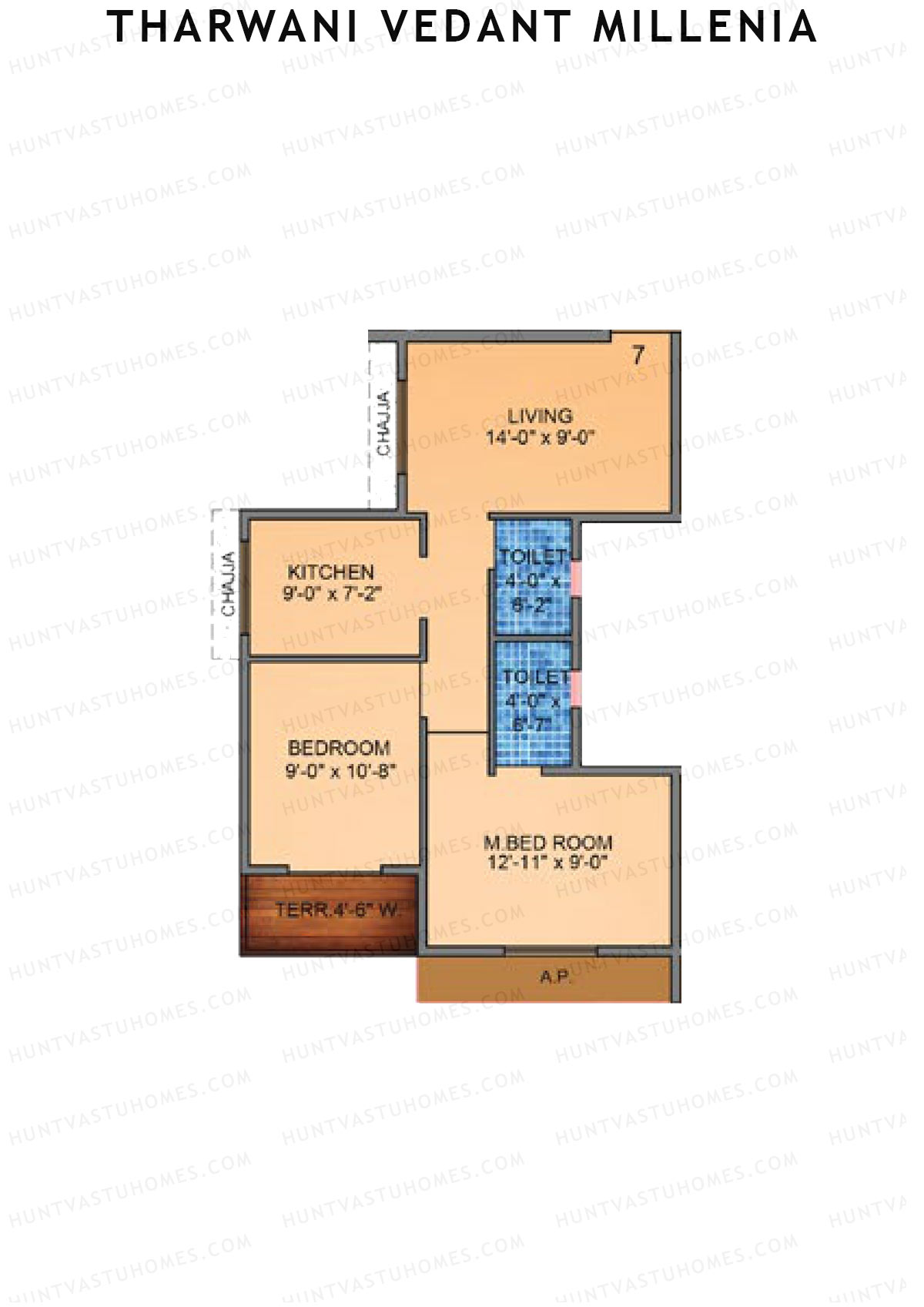 Tharwani Vedant Millenia Tower C Unit 7 Floor Plan