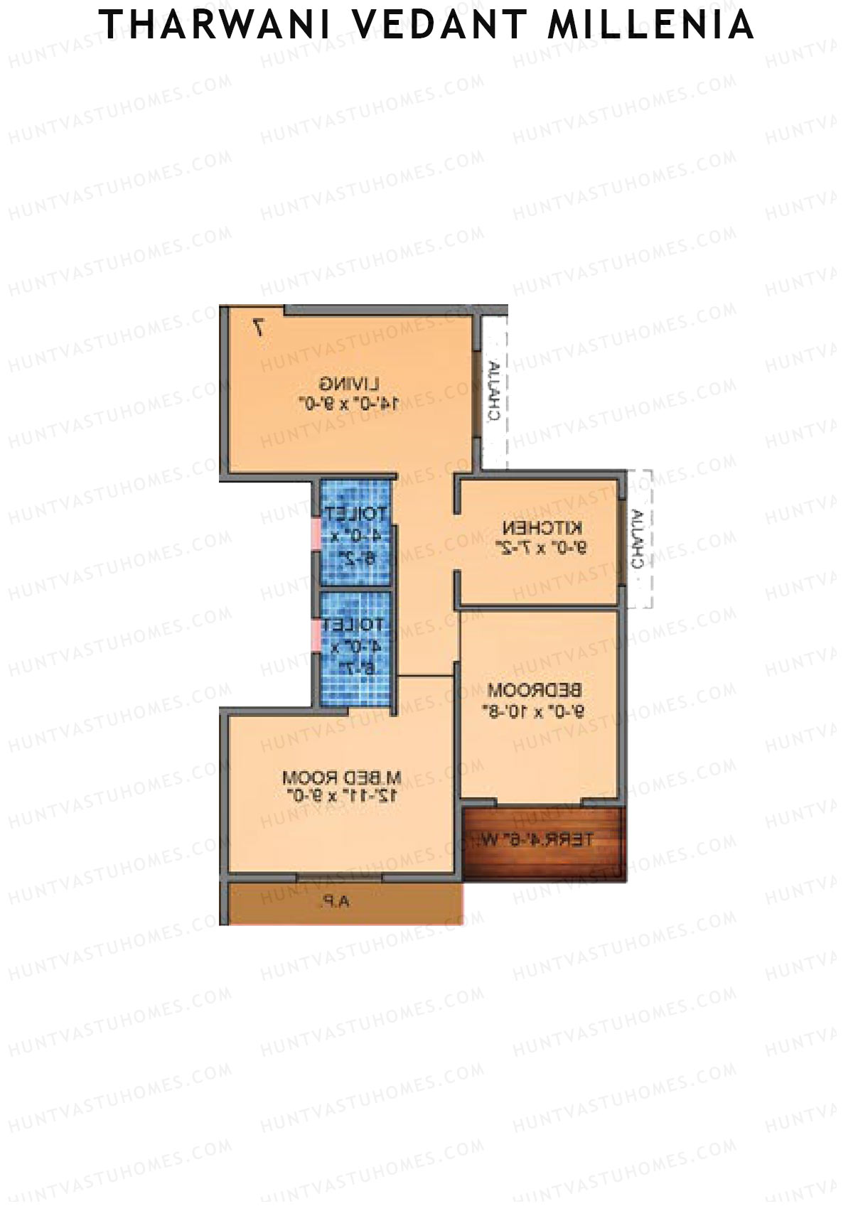 Tharwani Vedant Millenia Tower C Unit 8 Floor Plan