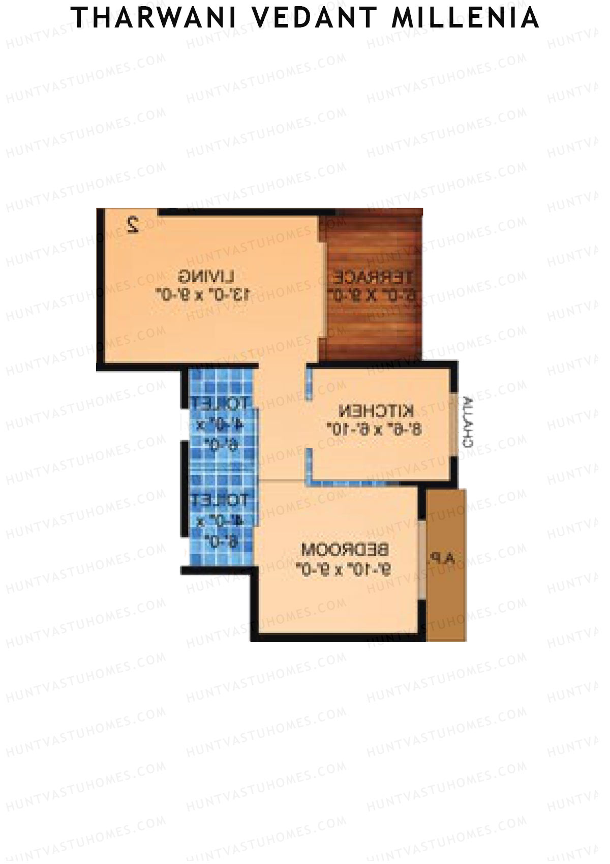 Tharwani Vedant Millenia Tower D Unit 1 Floor Plan