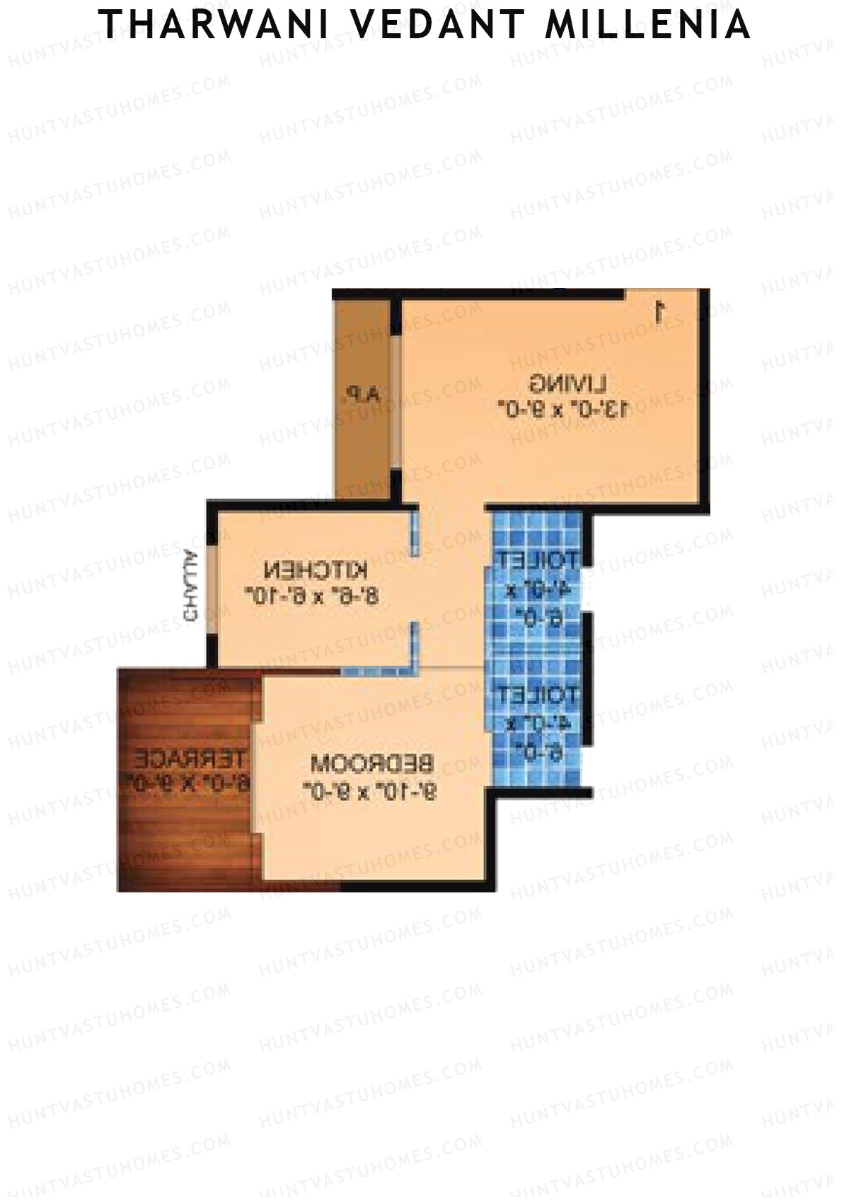 Tharwani Vedant Millenia Tower D Unit 2 Floor Plan