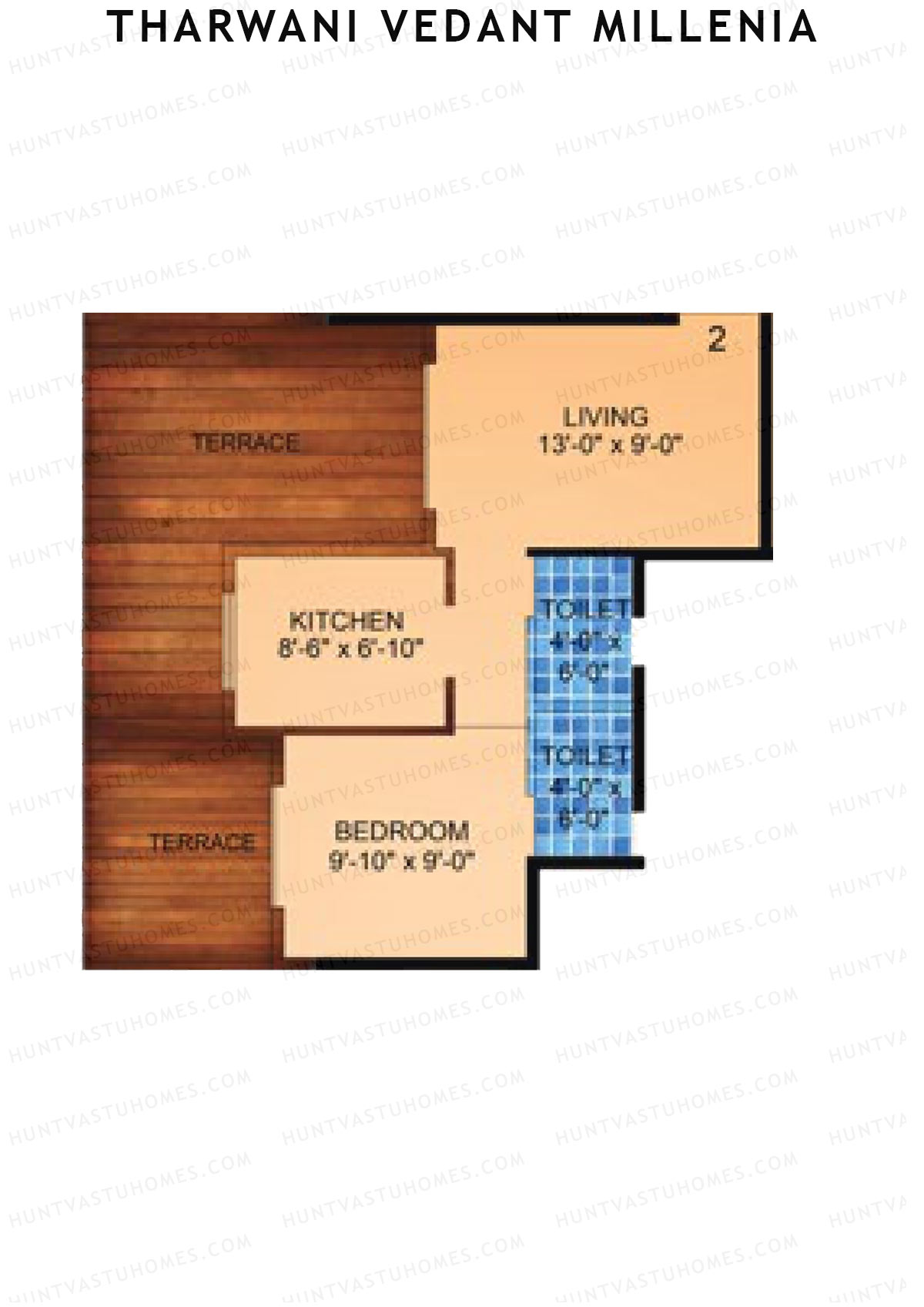 Tharwani Vedant Millenia Tower D Unit 2 Floor Plan