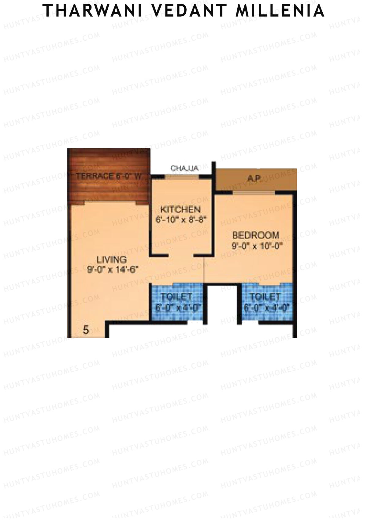Tharwani Vedant Millenia Tower D Unit 5 Floor Plan