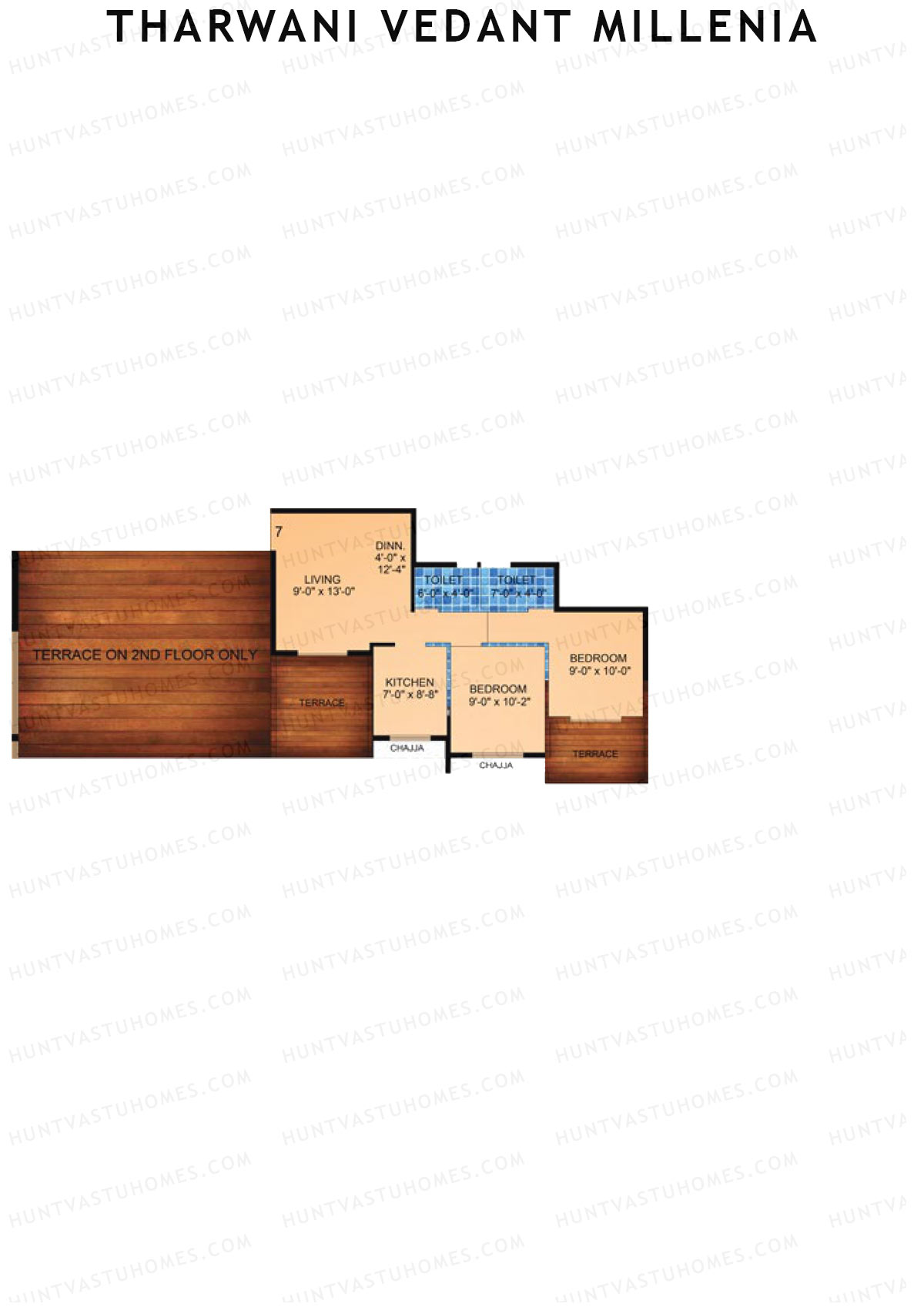 Tharwani Vedant Millenia Tower D Unit 7 Floor Plan