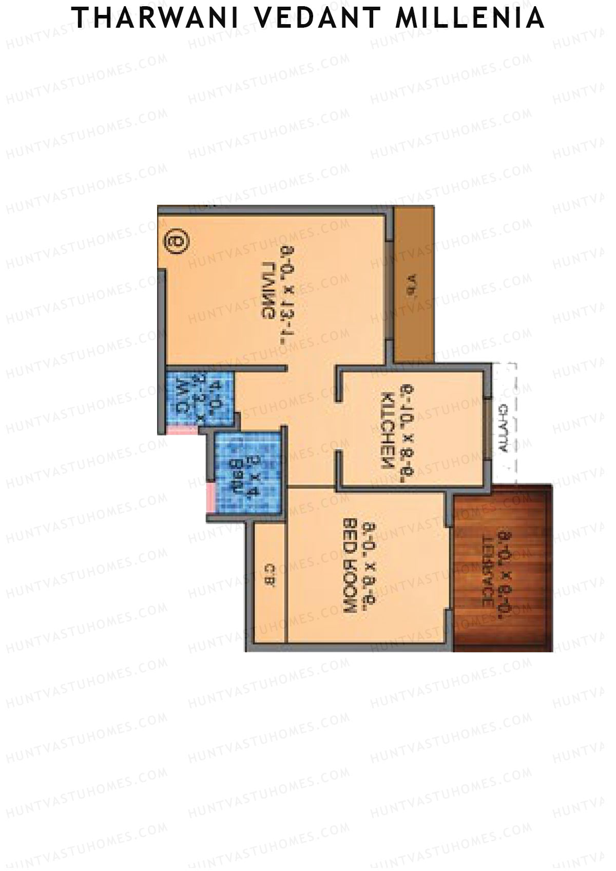 Tharwani Vedant Millenia Tower E Unit 1 Floor Plan