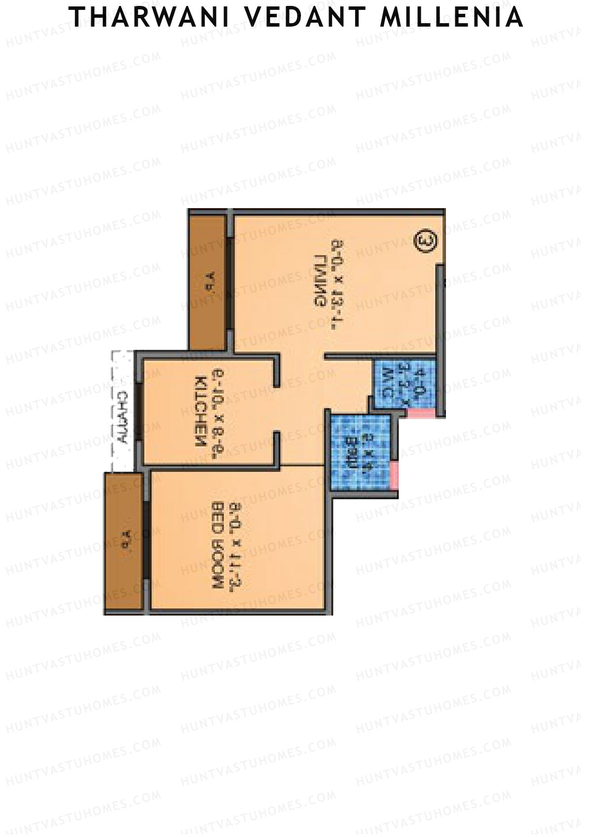 Tharwani Vedant Millenia Tower E Unit 4 Floor Plan