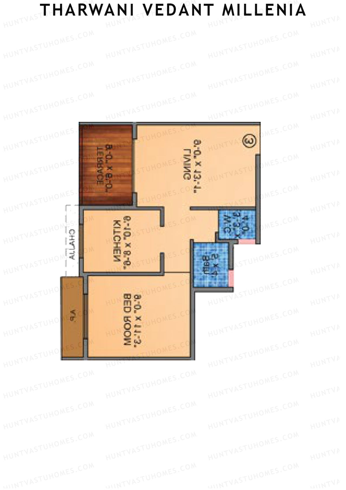 Tharwani Vedant Millenia Tower E Unit 4 Floor Plan